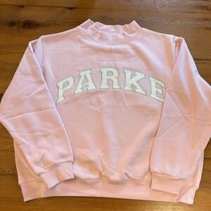 Parke Women's Light Pink Mockneck Sweatshirt